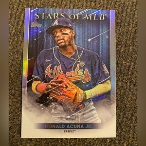 Ronald Acuña Jr. 2022 Topps Series 1 Baseball Stars of MLB Poster # to 99